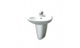 Chậu rửa Lavabo Inax  L284V + chân lửng L284VC
